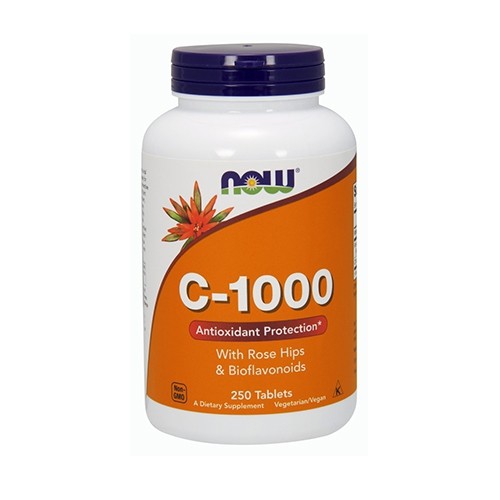 Now Foods Vitamin C 1000 Rose Hips 250 Tabletten