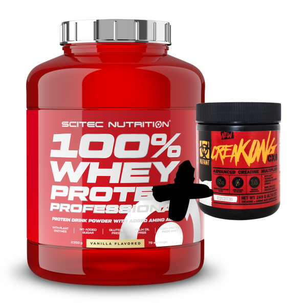 Scitec Nutrition 100% Whey Protein Professional 2350g Gratis Mutant Creakong Kreatin