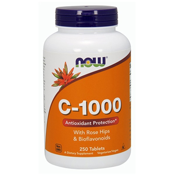 Now Foods Vitamin C 1000 Rose Hips 250 Tabletten