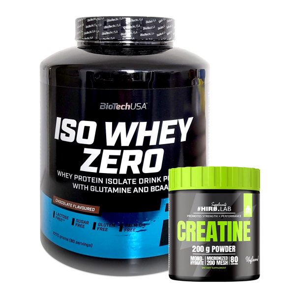 BioTech USA Iso Whey Zero 2270g Gratis Kreatin Monohydrat 200 g