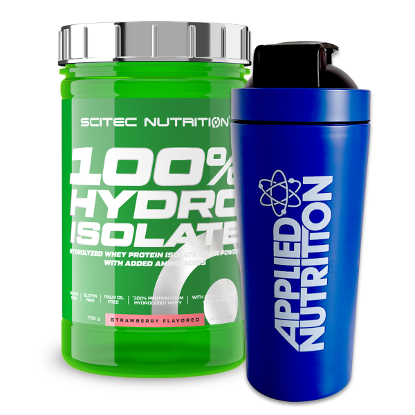 Scitec Nutrition 100% Hydro Isolate Whey 700 g Gratis Applied Steel Shaker 700 ml
